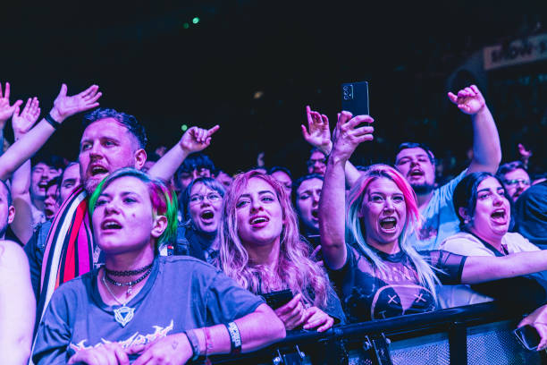 Fans of Enter Shikari at Motorpoint Arena Nottingham on February 10, 2024 in Nottingham, England.