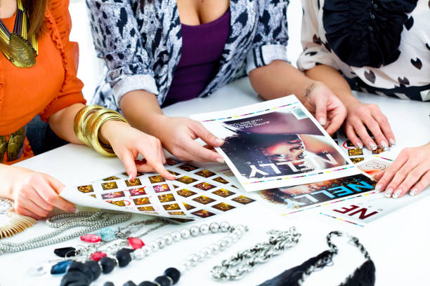 fashion magazine meeting - fashion stock pictures, royalty-free photos & images