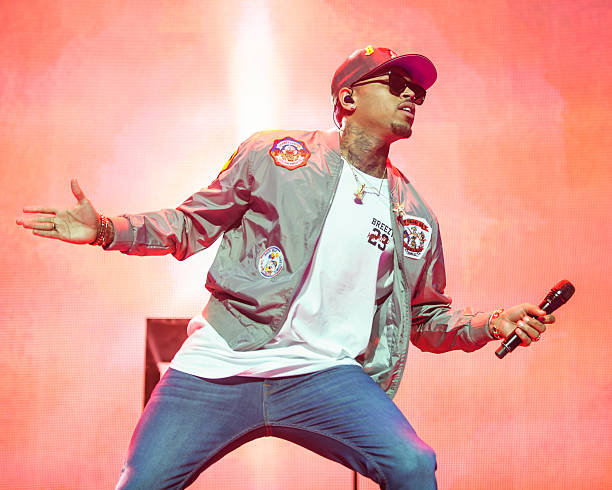 February 22, 2015 - Chris Brown performs at the Verizon Center in Washington, D.C. As part of the Between The Sheets Tour with Trey Songz. Brown's...