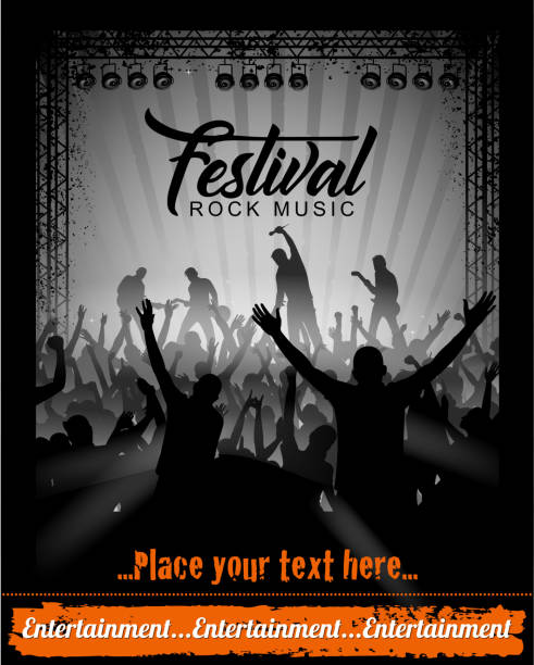 festival sign - concert stock illustrations