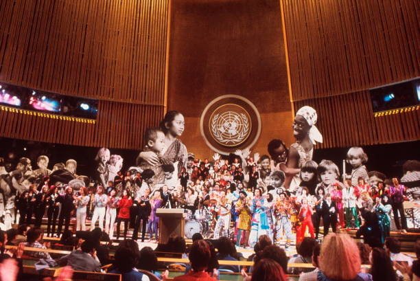 Finale of the Unicef Concert at the United Assembly Hall, New York, 9th January 1979,