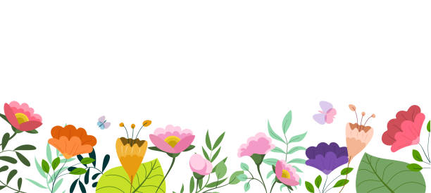 floral background - garden decoration stock illustrations