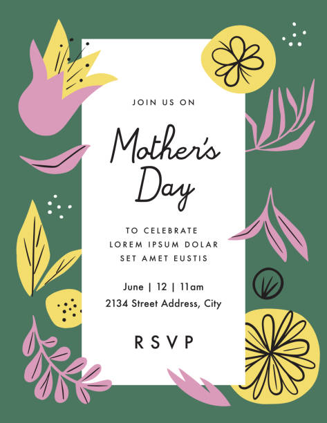 flyer design template with garden floral graphics - garden decoration stock illustrations