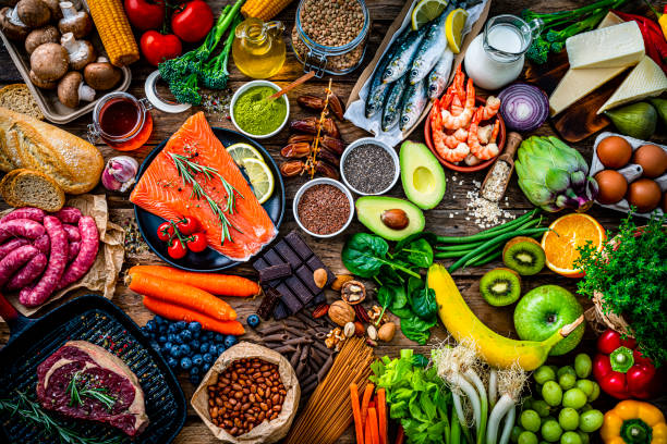 food and drink background - food stock pictures, royalty-free photos & images