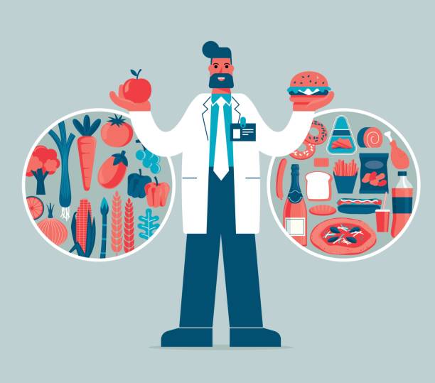 food choice - junk food stock illustrations