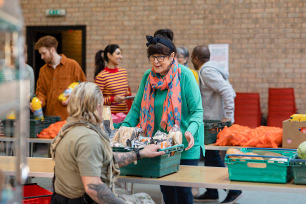 food drive at a church - food stock pictures, royalty-free photos & images