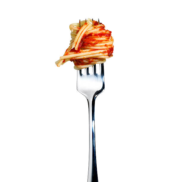 fork and spaghetti - food stock pictures, royalty-free photos & images