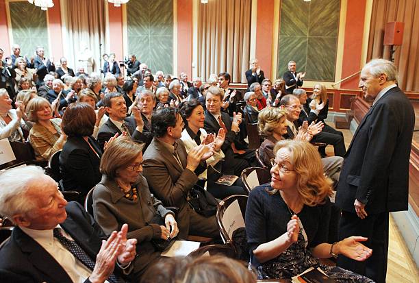 French composer and conductor Pierre Boulez is congratuleted by the audience one day after his 85th birthday on March 27, 2010 in Vienna. Pierre...