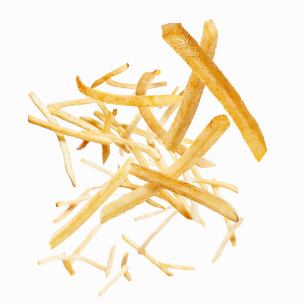 french fries - junk food stockfoto's en -beelden