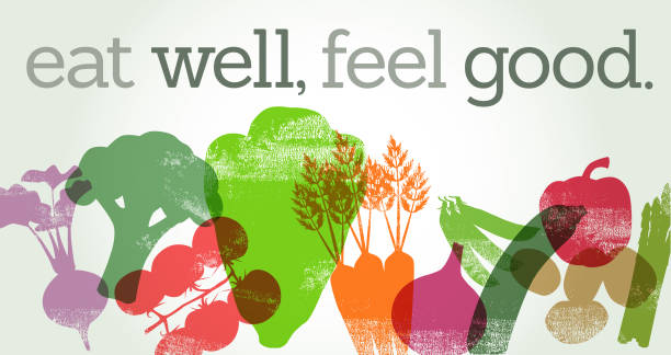 fresh vegetables poster - food stock illustrations