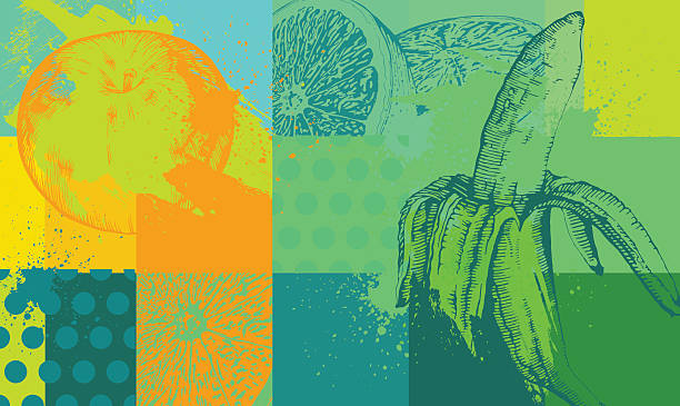 fruit background - food stock illustrations