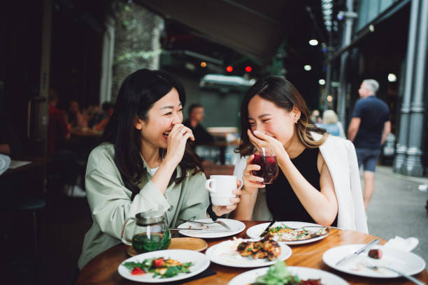 fun lunch gathering - food stock pictures, royalty-free photos & images