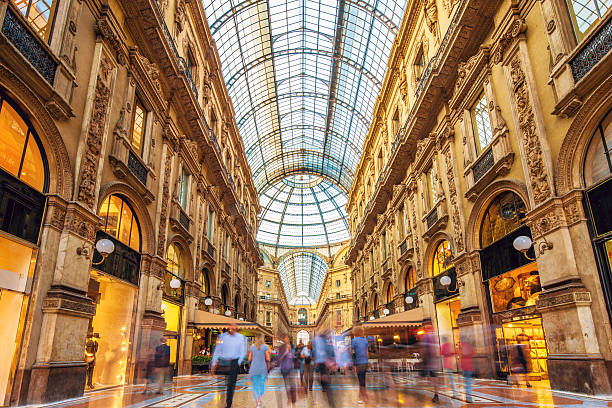 galleria vittorio emanuele ii in milan, italy - fashion stock pictures, royalty-free photos & images