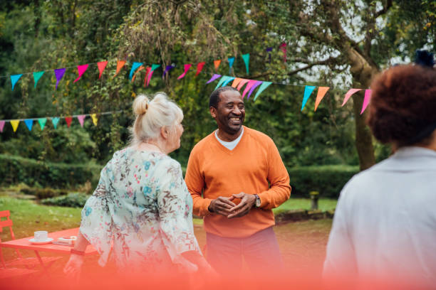 garden gossip - garden decoration stock pictures, royalty-free photos & images