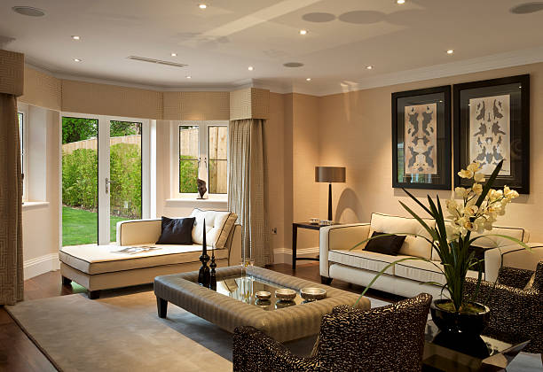 garden lounge - garden decoration stockfoto's en -beelden