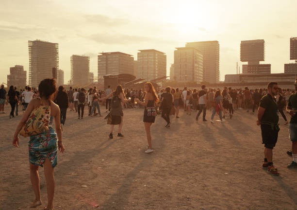 girls at a festival - concert stock pictures, royalty-free photos & images