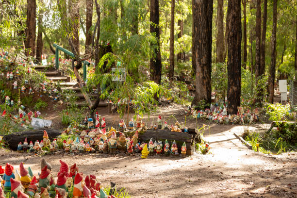 gnomesville - garden decoration stock pictures, royalty-free photos & images