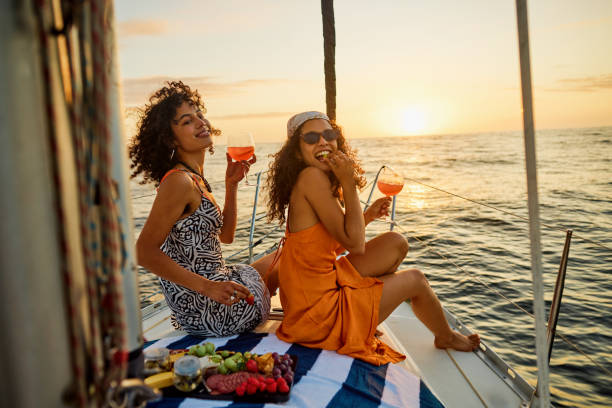 golden hour glow on the ocean - travel stock pictures, royalty-free photos & images