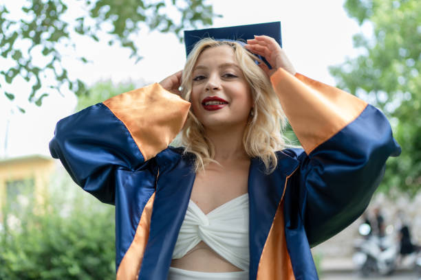 graduation ceremony - garden decoration stock pictures, royalty-free photos & images