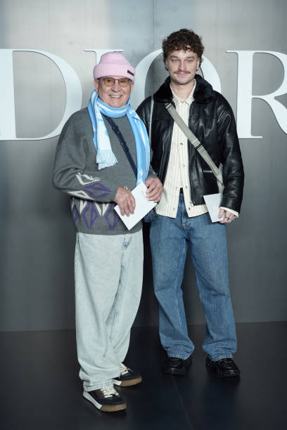 Gramps and Jannik attends the Dior Homme Menswear Fall-Winter 2025/2026 show as part of Paris Fashion Week at Ecole Militaire on January 24, 2025 in...