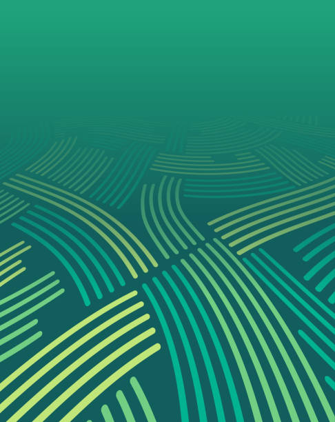 green farm fields abstract background - food stock illustrations