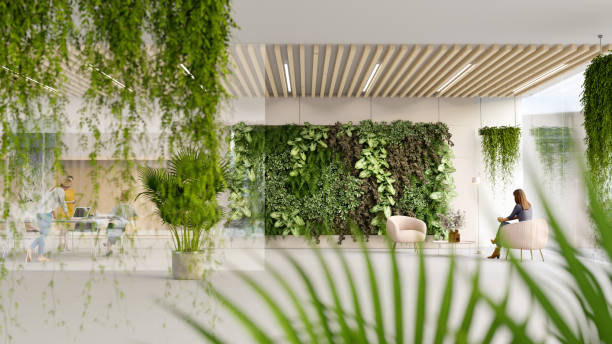 green office - home decoration stock pictures, royalty-free photos & images