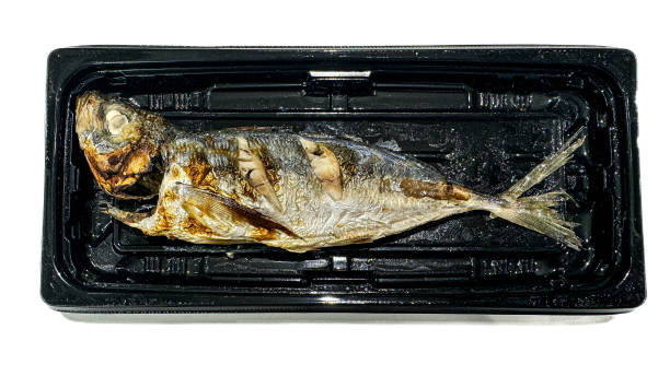 grilled salted horse mackerel (aji no shioyaki) - junk food stock pictures, royalty-free photos & images
