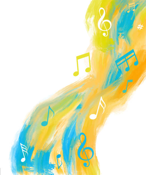 grunge paint music - concert stock illustrations