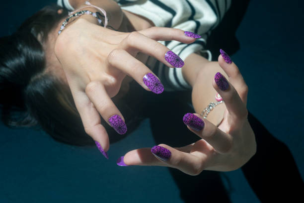 halloween - nails art stock pictures, royalty-free photos & images