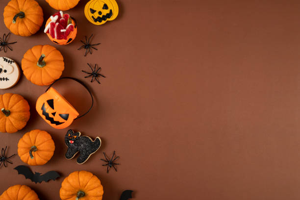 halloween background - food stock pictures, royalty-free photos & images