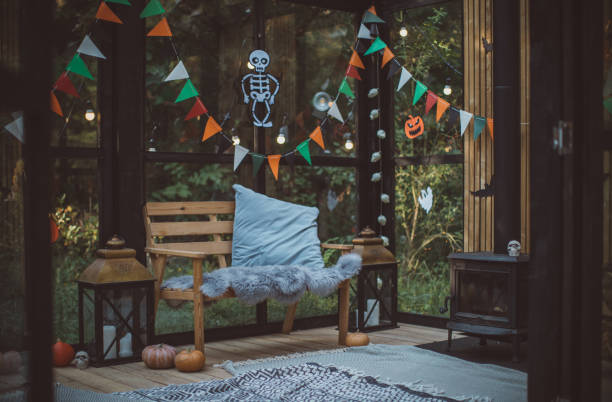 halloween decoration - home decoration stock pictures, royalty-free photos & images