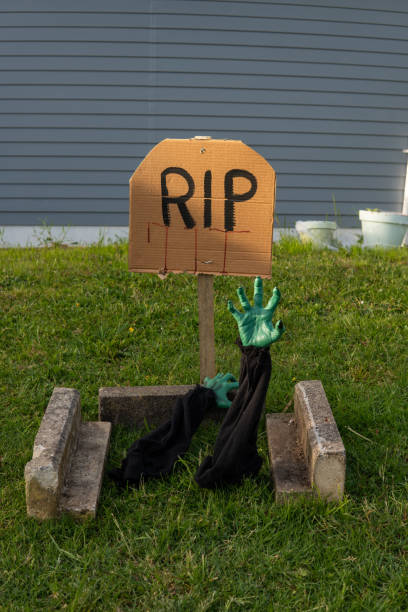 halloween garden decoration - garden decoration stock pictures, royalty-free photos & images