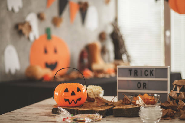 halloween theme - home decoration stock pictures, royalty-free photos & images
