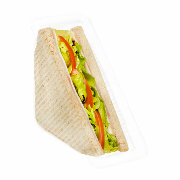 ham and cheese sandwich in plastic package - junk food stock pictures, royalty-free photos & images