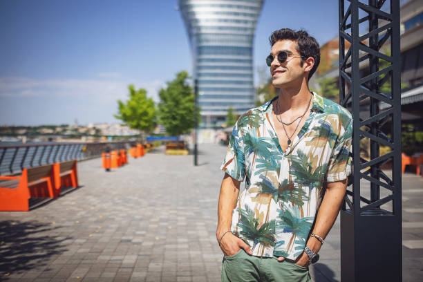 handsome man in city - fashion stock pictures, royalty-free photos & images