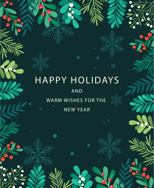 happy holidays background - home decoration stock illustrations