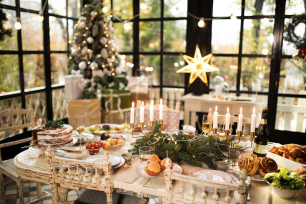 home christmas decoration - home decoration stock pictures, royalty-free photos & images