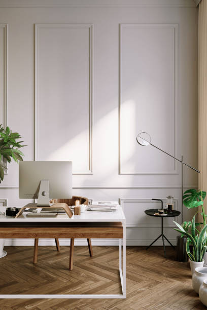 home office place - home decoration stock pictures, royalty-free photos & images