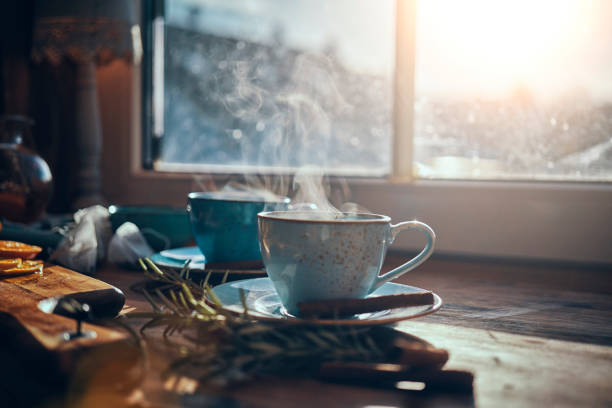 hot fruit tea with oranges and cinnamon - food stock pictures, royalty-free photos & images