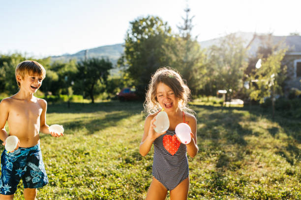 hot summer refreshment - garden decoration stock pictures, royalty-free photos & images