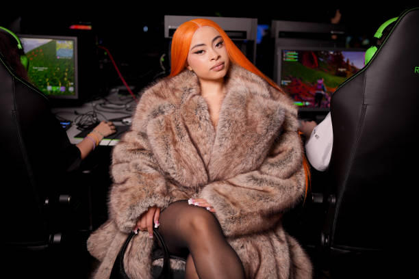 Ice Spice at the Coperni Fall RTW 2025 fashion show as part of Paris Fashion Week held at Adidas Arena on March 9, 2025 in Paris, France.