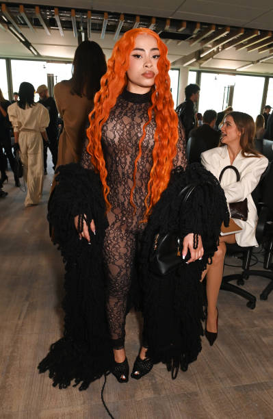 Ice Spice attends the Stella McCartney WI25 show during Paris Fashion Week on March 5, 2025 in Paris, France.