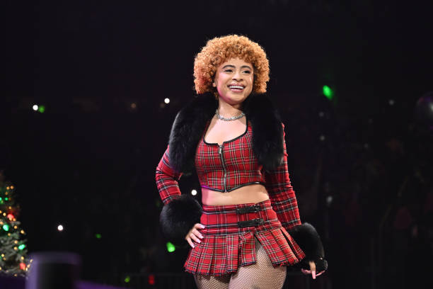 Ice Spice performs onstage during iHeartRadio Power 96.1's Jingle Ball 2023 at State Farm Arena on December 14, 2023 in Atlanta, Georgia.