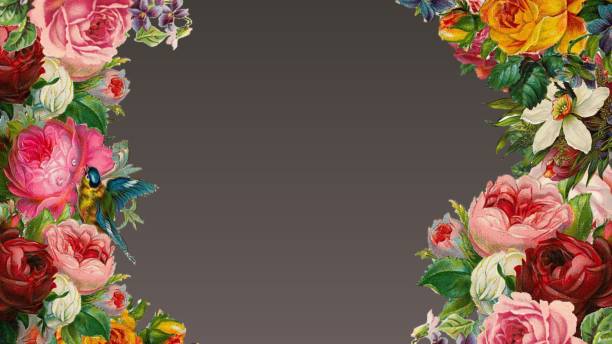 illustration with dark gradient background with balloons and champagne glasses for celebration - garden decoration stock pictures, royalty-free photos & images