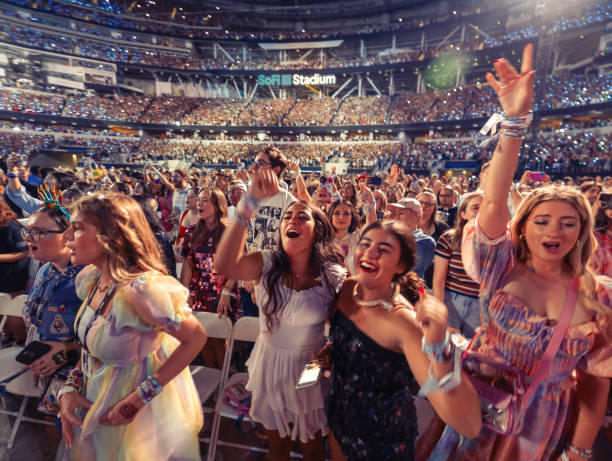 Inglewood, CA Fans enjoy Taylor Swift's performance during The Eras Tour at SoFi Stadium in Inglewood Monday, Aug. 7, 2023.