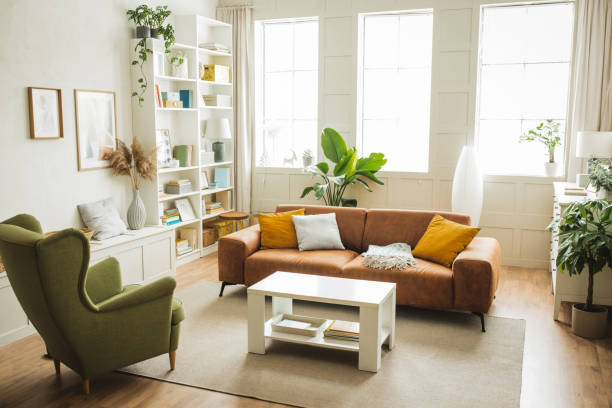 interior of living room - home decoration stock pictures, royalty-free photos & images