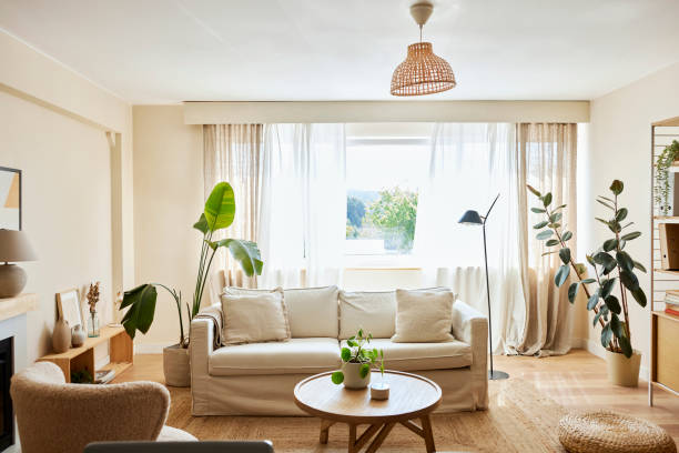 interior of living room with furniture - home decoration stock pictures, royalty-free photos & images