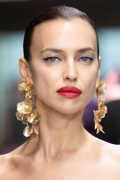 Irina Shayk walks the runway during the Carolina Herrera Ready to Wear Fall/Winter 2024-2024 fashion show as part of the New York Fashion Week on...