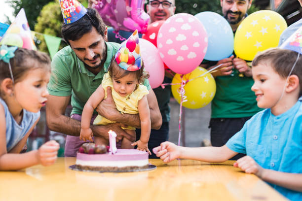 it's my birthday! - garden decoration stock pictures, royalty-free photos & images