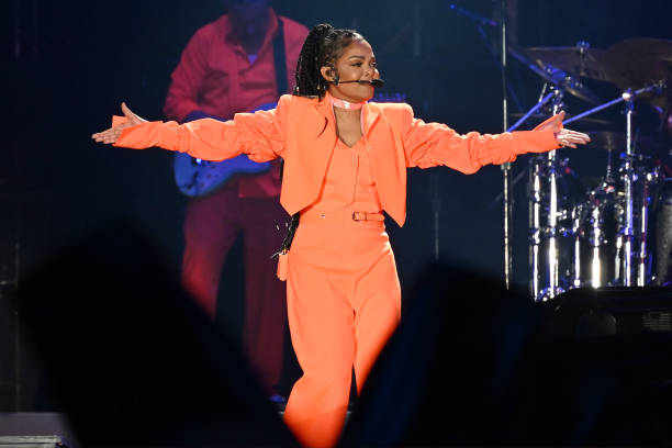 Janet Jackson performs on Kentucky Derby night at Lynn Family Stadium on May 07, 2022 in Louisville, Kentucky.